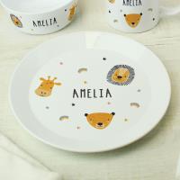 Personalised Safari Animals Children''s 3pc Plastic Breakfast Set Extra Image 3 Preview